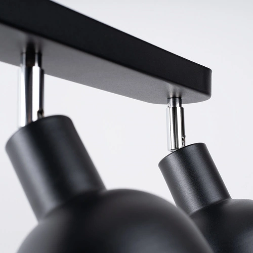 Stropní svítidlo ELBA 3 černé loftové kovové do obýváku a jídelny SOLLUX LIGHTING