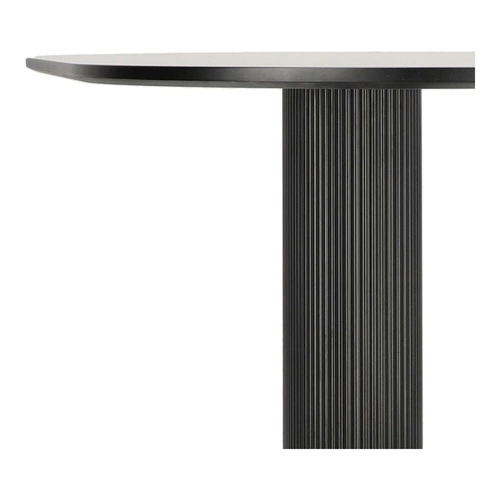 Jídelní stůl Maxim černý oválný moderní na jedné noze 120x70 cm Intesi