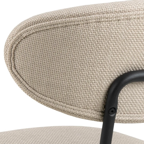 Jídelní židle Denise Actona čalouněná béžová skandinávský styl s černými nohami