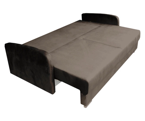 Rozkládací pohovka Urduna hnědá s úložným prostorem a funkcí spaní skandinávský styl do obýváku