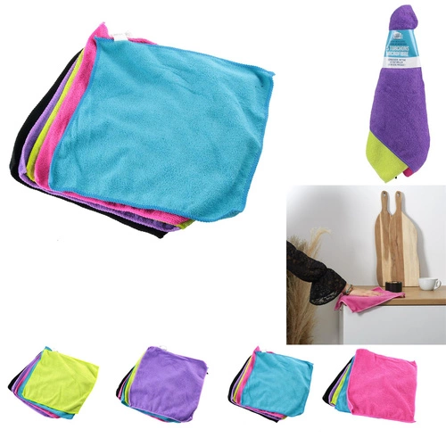 Sada 5 utěrek z mikrovlákna 30x28 cm barevných