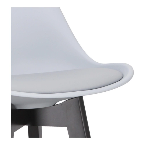 Barová židle Norden wood černá nízká PP šedá