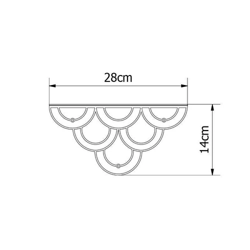 Kovová nástěnná police zlatá Husk POLYHEDRA moderní police na knihy do obýváku