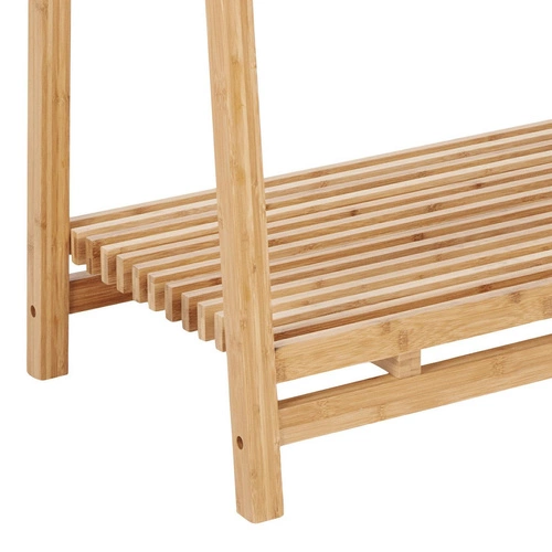 Bambusový stojanový věšák s policí na boty do předsíně v boho stylu Actona