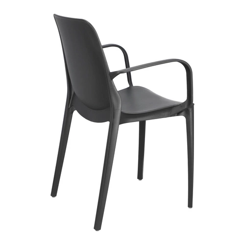 Zahradní židle Ginevra SCAB Design antracitová s područkami, stohovatelná, moderní