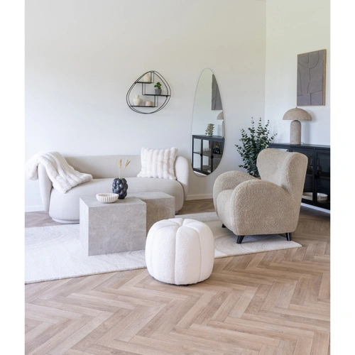 Dekorační polštář Galena 45x45 bílý moderní do obýváku a ložnice