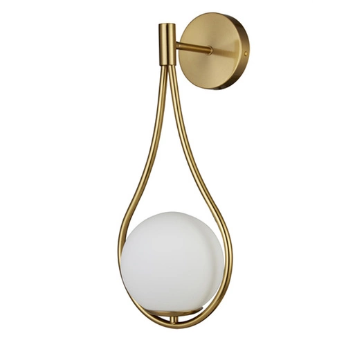 Nástěnné svítidlo DROP bílo-zlaté 45 cm moderní do obýváku a ložnice Step into Design