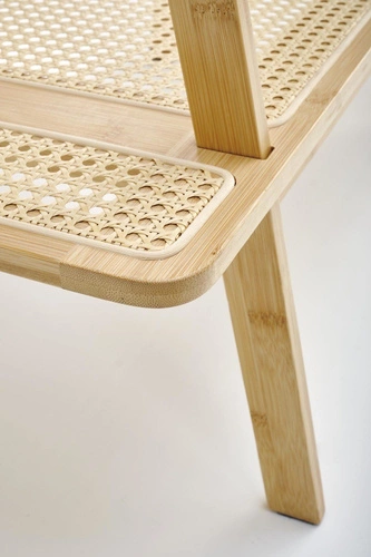 Intesi Boho bambusový stojanový věšák do předsíně s ratanovou policí přírodní 168 cm