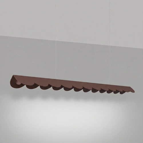 Závěsné LED svítidlo Biscuit 130 hnědé nad ostrůvek s nastavitelnou výškou