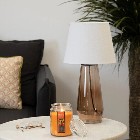 Vonná svíčka Nina Atmosphera ve skleněné dóze tropické ovoce velká 72h