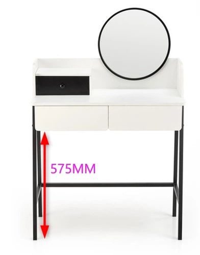 Moderní toaletní stolek s zrcadlem a zásuvkami Sonia bílý do ložnice Intesi 80 cm