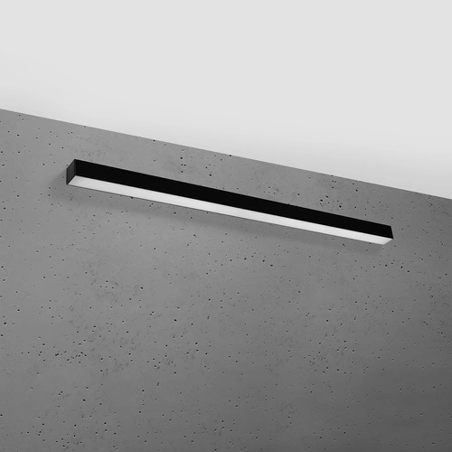 Nástěnné LED svítidlo Pinne 117 cm černé moderní do obývacího pokoje a ložnice Thoro