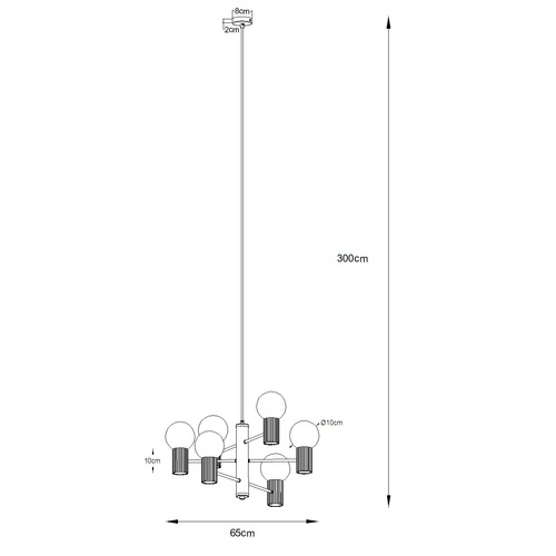 Moderní lustr HALO 6 vínový stropní svítidlo do obýváku a jídelny 64 cm