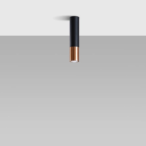 Stropní svítidlo LOOPEZ černá měď moderní kovové do obýváku a kuchyně Sollux