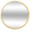 LED kulaté bambusové zrcadlo 57 cm