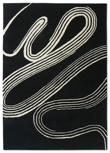 Moderní vlněný koberec Decor Flow Caviar 250x350 cm do obýváku snadný na údržbu