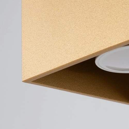 Stropní svítidlo čtvercové QUAD 1 zlaté kovové moderní do obývacího pokoje SOLLUX LIGHTING