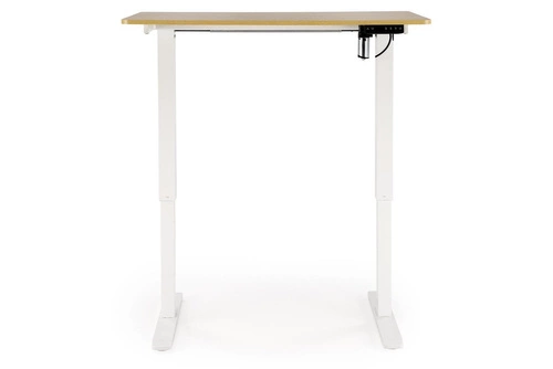 Psací stůl Barker s nastavitelnou výškou dub zlatý/bílý moderní pro práci a kancelář Intesi