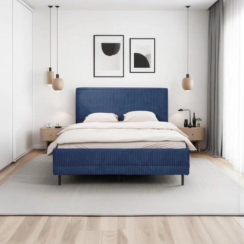 Čalouněná postel Foggy 180x200 modrá s úložným prostorem moderní do ložnice