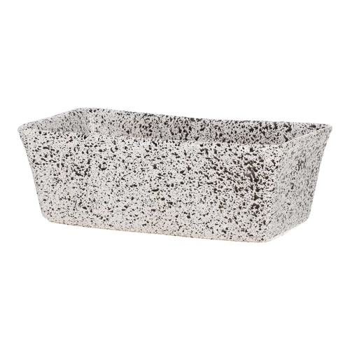 Keramická forma na biskupský chlebíček Intesi Piedra 28 cm bílá-černá, obdélníková forma na pečení chleba