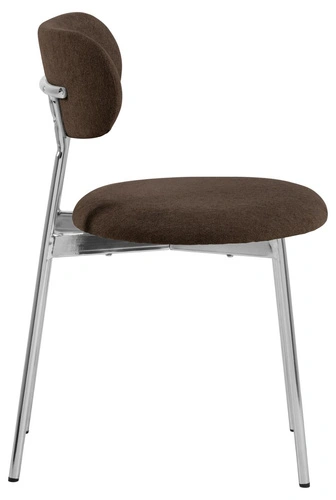 Jídelní čalouněná židle Lyric Actona hnědá chromovaná