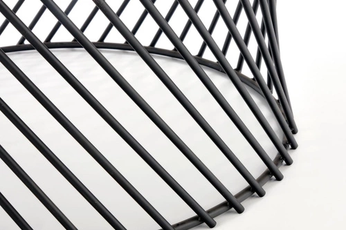 Konferenční stolek Rewal kulatý šedý mramor moderní loftový do obýváku 80 cm