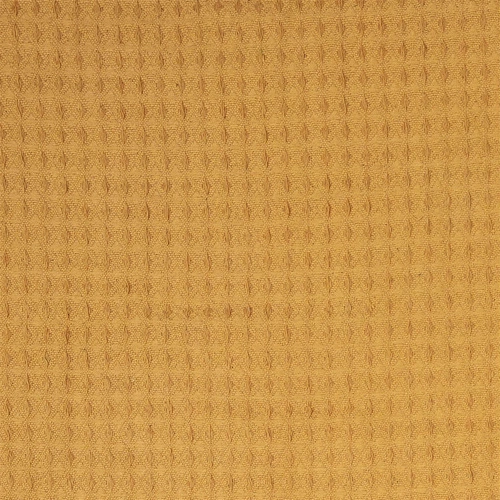 Bavlněná deka Waffle žlutá měkký pléd na pohovku a křeslo do obýváku Intesi