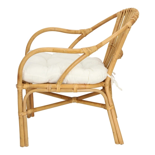 Ratanové křeslo Neta boho do obýváku s područkami a polštářem Atmosphera přírodní