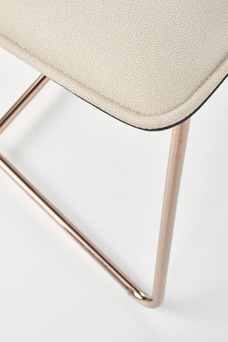 Čalouněná jídelní židle Lirena krémová se zlatými nohami moderní Intesi