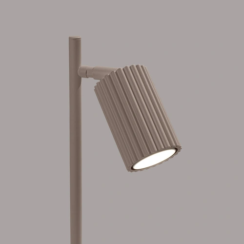 Stolní lampa KARBON moderní minimalistická béžová hliník do kanceláře a obýváku