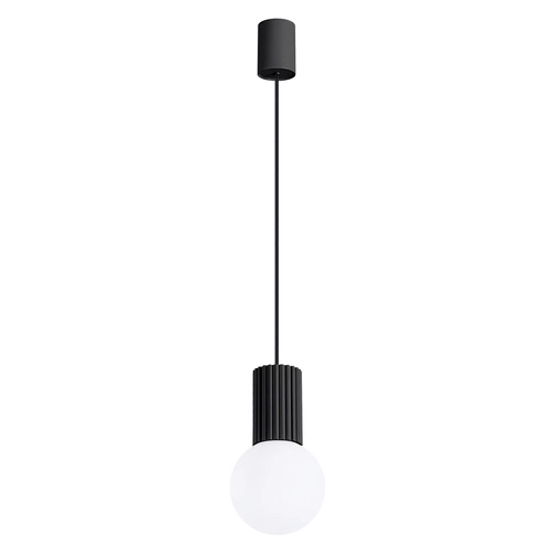 Závěsné svítidlo HALO 1 černá koule moderní do obýváku kuchyně ložnice SOLLUX LIGHTING