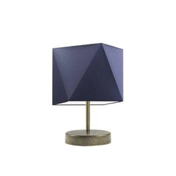 Noční lampička PASADENA moderní s tmavě modrým stínidlem na noční stolek do ložnice LYSNE