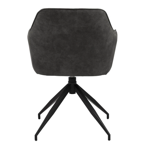 Otočená čalouněná židle Brenda Actona šedá s područkami do jídelny moderní