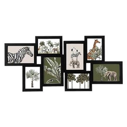 Černý multirám na 8 fotografií Atmosphera moderní nástěnný fotorámeček do interiérové galerie