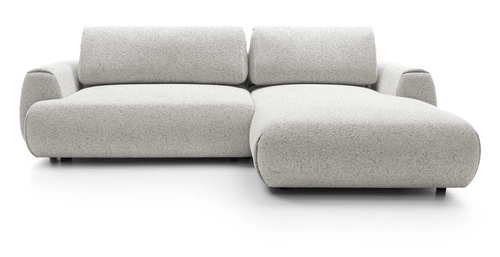 Rohová rozkládací sedačka do obýváku Ljung pravá šedá moderní s úložným prostorem Intesi