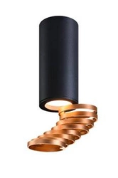 Stropní svítidlo Tuba 1x15W GU10 6/20 zlatá+černá