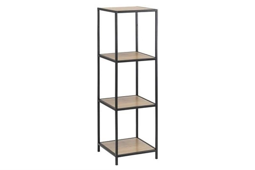 Kovová knihovna Seaford VI Actona moderní do obýváku a kanceláře 119,5 cm černá