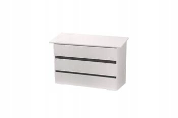 Bílá komoda se 3 zásuvkami Intesi moderní do ložnice nebo šatny 86 cm