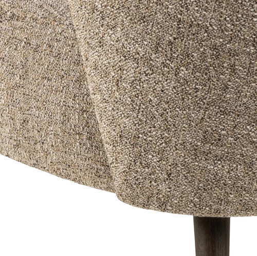 Relaxační křeslo Elmont skandinávské do obýváku plyšové béžové dubové dřevo Actona