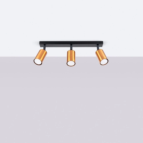 Stropní svítidlo WINX 3 černá měď moderní do obýváku a ložnice Sollux Lighting