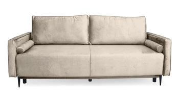 Rozkládací třímístná pohovka Arosa béžová s úložným prostorem a funkcí spaní do obýváku