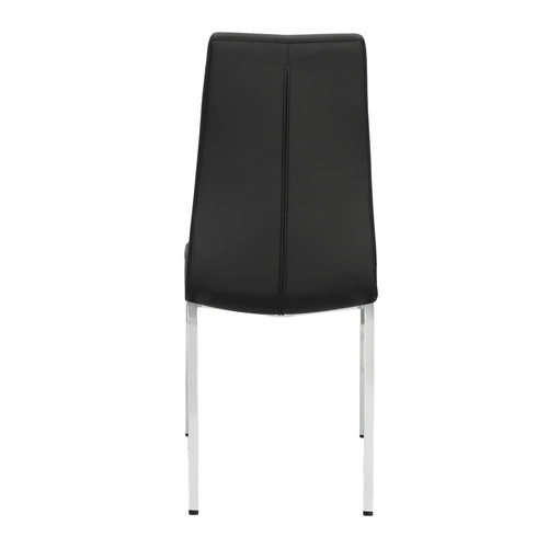 Jídelní židle Asama Actona černá čalouněná ekokůže moderní s kovovými nohami