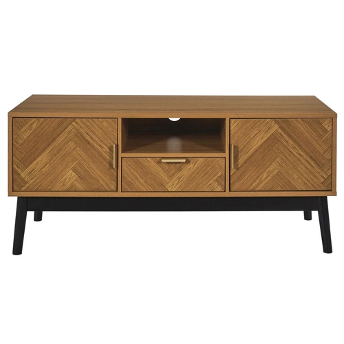 Dřevěný TV stolek Felix 110 cm moderní skandinávský stojací do obýváku Intesi