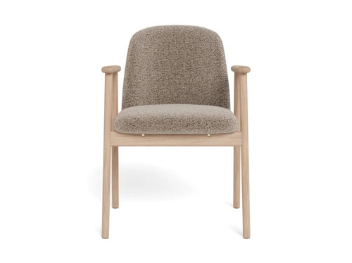 Židle Leo Actona béžová bouclé bělený dub jídelní židle