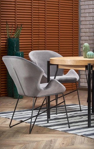 Rozkládací jídelní stůl Fermino dub přírodní černé nohy moderní loft 100–300 cm Intesi