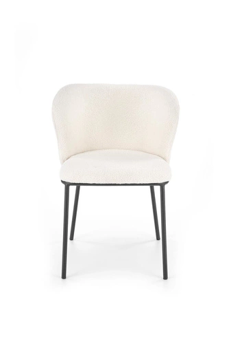 Čalouněná židle Vanda krémová boucle do jídelny a obýváku moderní skandinávský styl Intesi