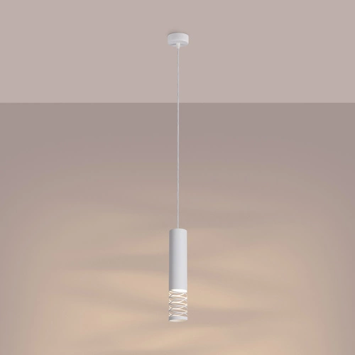 Závěsné svítidlo LAMI 1 bílé moderní kovové do obýváku, kuchyně nebo ložnice SOLLUX