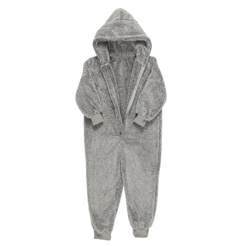 Dětská hřejivá deka s rukávy Onesie Intesi šedá na chladné večery 4-6 let