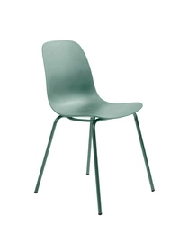 Whitby moderní zelená jídelní židle z plastu na kovových nohách