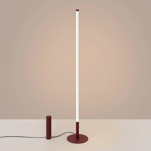 Stojací lampa do obývacího pokoje TRANG vínová moderní LED 3000K